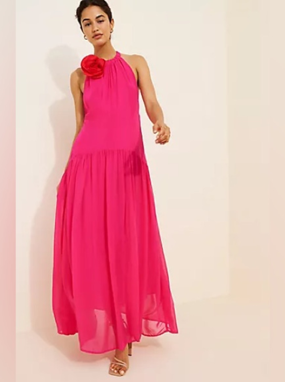 FARM Rio Rosette Drop Waist Maxi Dress Size S